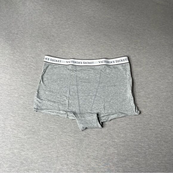 Victoria's Secret Grey High-Waist Logo Boyshort Panty - Picture 1 of 7
